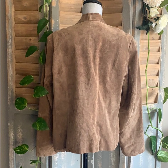 Neiman Marcus exclusive suede drape jacket - Picture 7 of 14